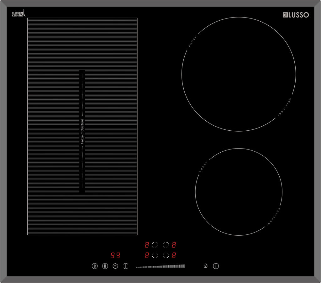 DILUSSO INDUCTION COOKTOP WITH FLEXI ZONE 600MM - IC603GKB