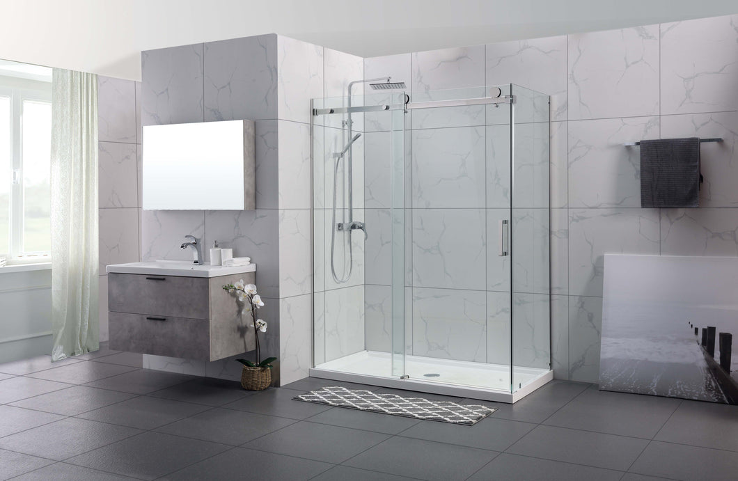 FLSD031 Frameless Sliding Adjustable Shower Screen