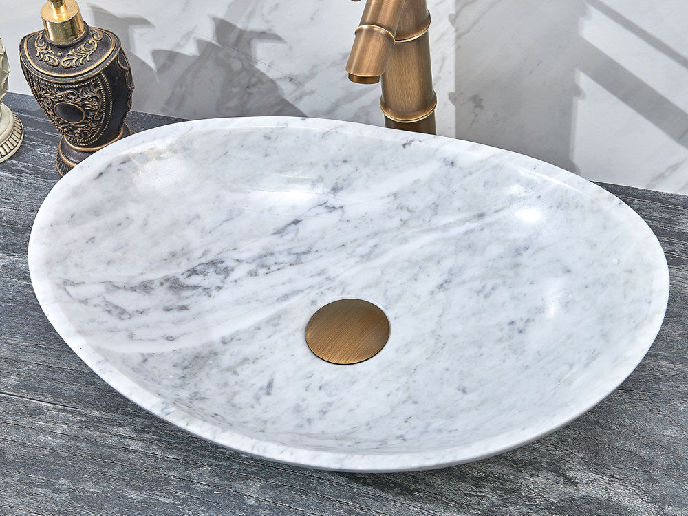 STONE BASIN OVAL MARBLE IS028