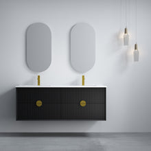 Load image into Gallery viewer, KINGO BLACK 1500MM WALL HUNG OR FREE-STANDING VANITY
