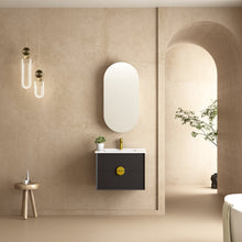 Load image into Gallery viewer, KINGO BLACK 600MM WALL HUNG OR FREE-STANDING VANITY
