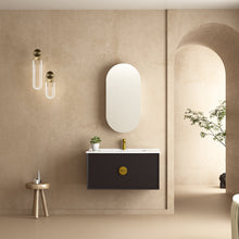 Load image into Gallery viewer, KINGO BLACK 900MM WALL HUNG OR FREE-STANDING VANITY
