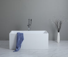 Load image into Gallery viewer, THEO MATT WHITE BACK TO WALL BATHTUB (NO OVERFLOW)
