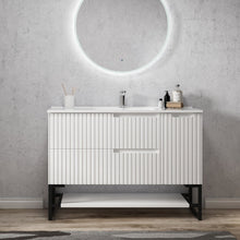 Load image into Gallery viewer, NOOSA MATTE WHITE 1200MM WALL HUNG VANITY
