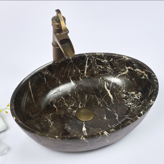 STONE BASIN OVAL MARBLE IS021